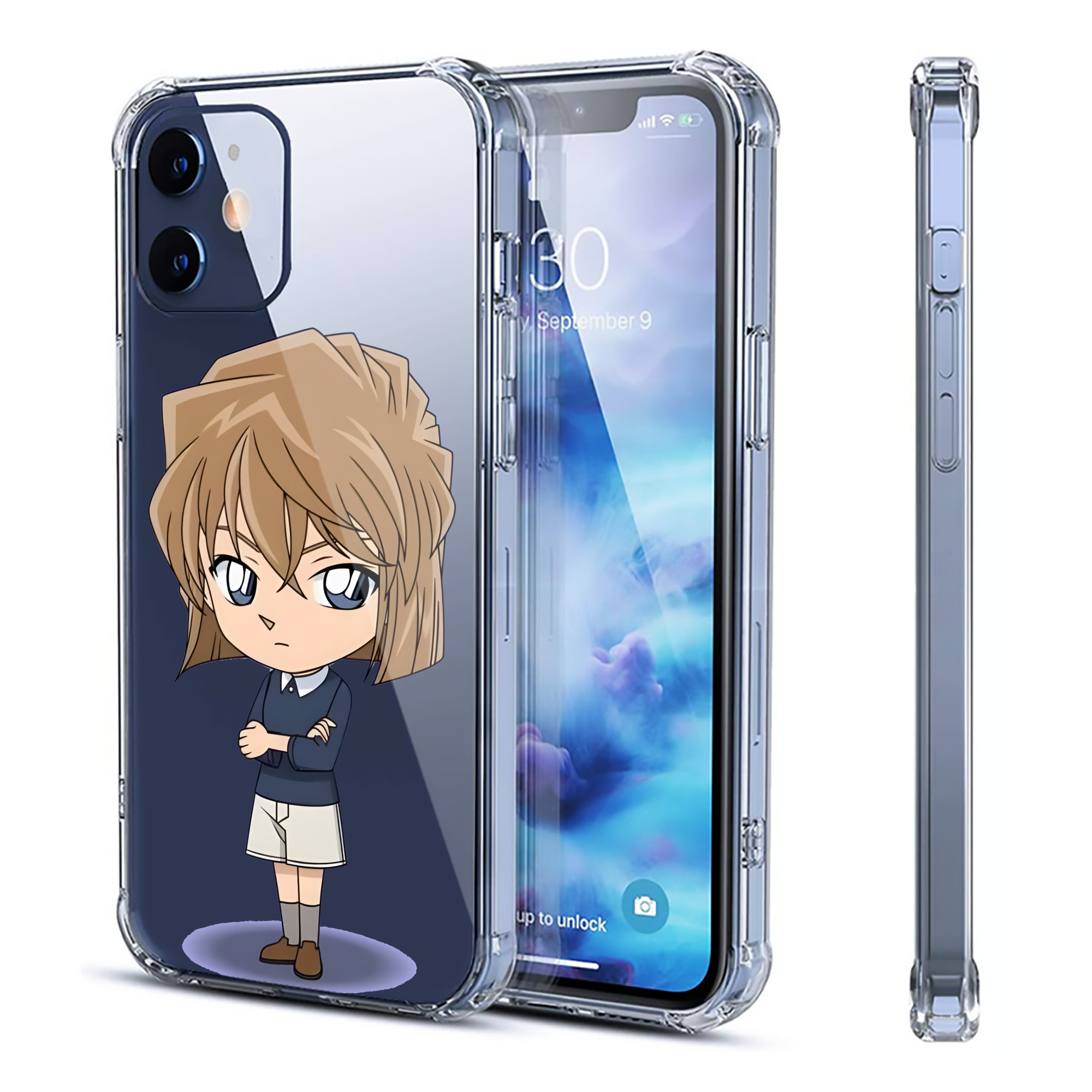 （画像用） 名探偵コナン 灰原 哀 はいばら あい Detective Conan Anita Hailey、Vi Graythorn Haibara Ai 【iPhone 12シリーズ対応】透明スマホケース（クリアソフトケース）